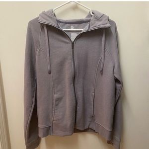 All in motion Space Gray Purple Zip Up Hoodie Women’s Size LARGE
